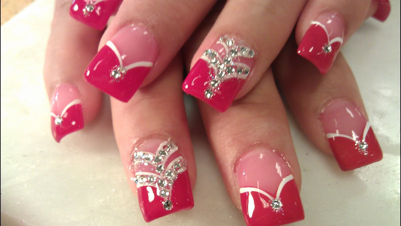 Acrylic Nail Design Ideas
 HOW TO LADY IN RED ACRYLIC NAILS