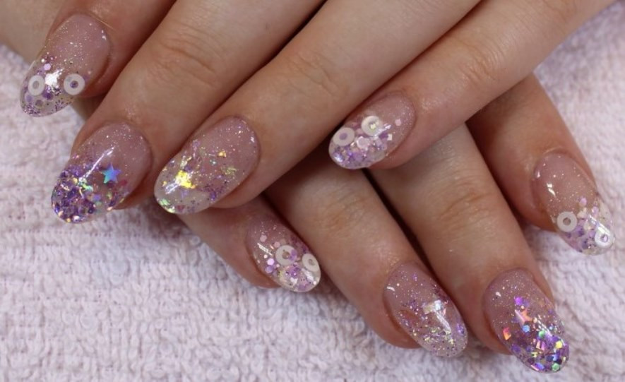 Acrylic Nails With Glitter
 Glitter Nails