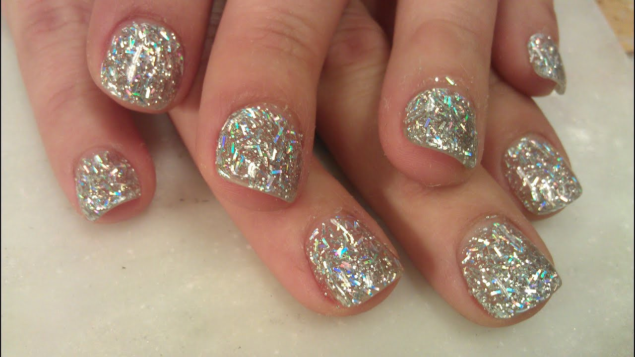 Acrylic Nails With Glitter
 GLITTER NAILS ON SHORT NAILS OVERLAY 2 of 2