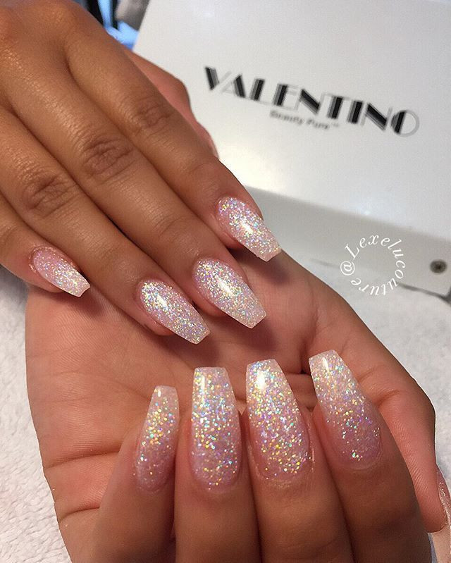 Acrylic Nails With Glitter
 Follow for more interest pins pinterest princessk