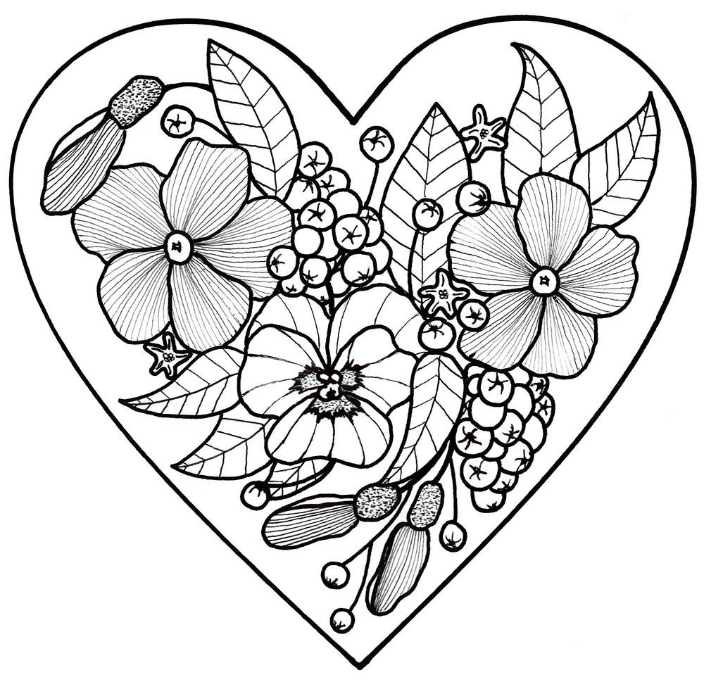 Adult Coloring Book Pages
 All My Love Adult Coloring Page