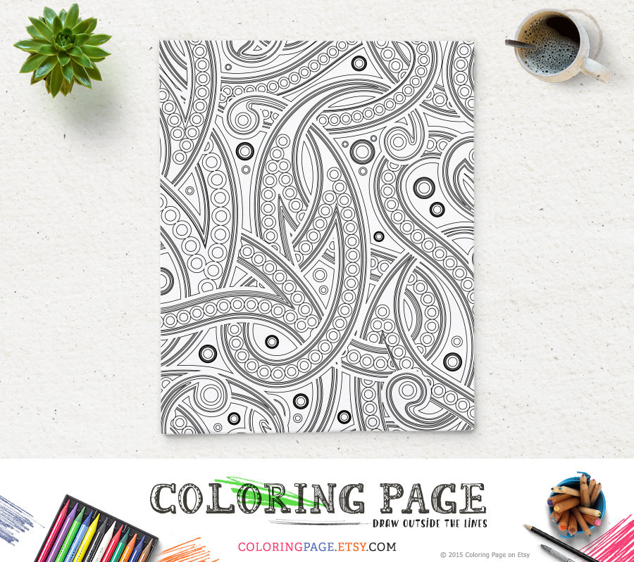 Adult Coloring Books For Sale
 SALE Coloring Page Paisley Adult Coloring Pages Printable