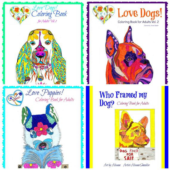 Adult Coloring Books For Sale
 Book Sale Dog Coloring Books for Adults MAY by AbeesArtStudio