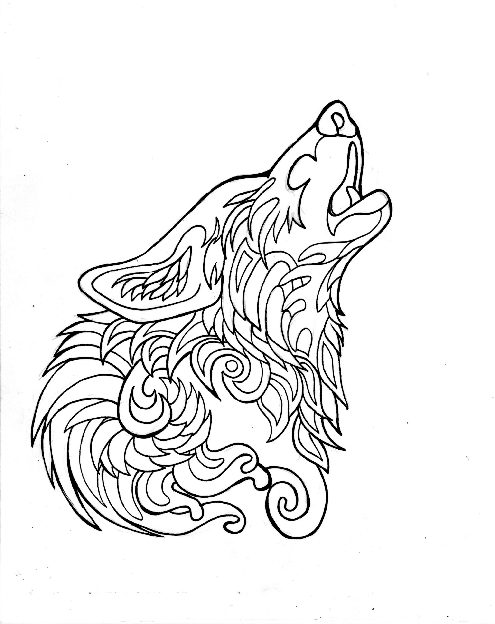 Adult Coloring Pages Wolf
 332 Free Howling Wolf Page by Lucky978 on DeviantArt