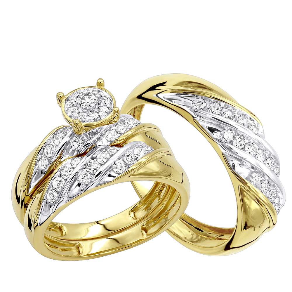 Affordable Wedding Ring Sets
 Affordable 10K Gold Diamond Engagement Ring Wedding Band