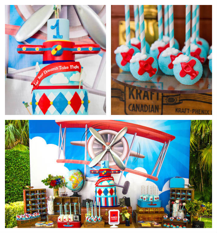 Airplane Decorations For Birthday Party
 Kara s Party Ideas Travel Airplane Themed Birthday Party