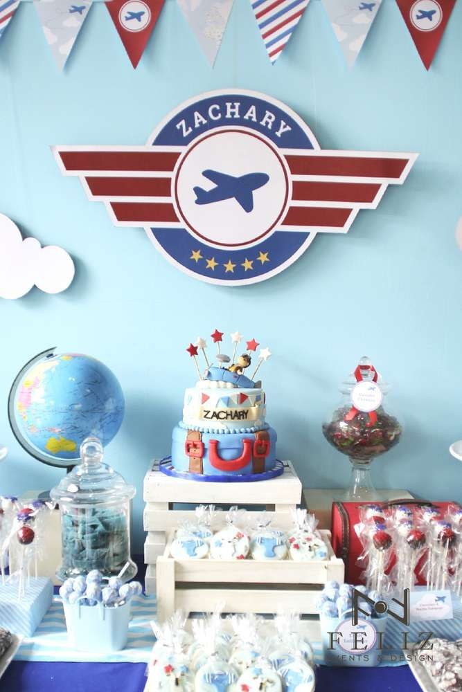 Airplane Decorations For Birthday Party
 Awesome airplane birthday party See more party ideas at