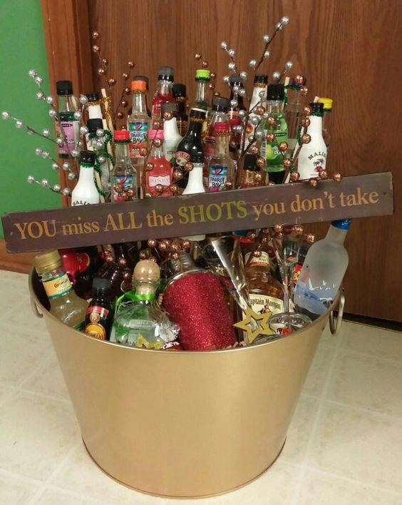 Alcohol Gift Basket Ideas
 7 best Tailgating Raffle Basket images on Pinterest