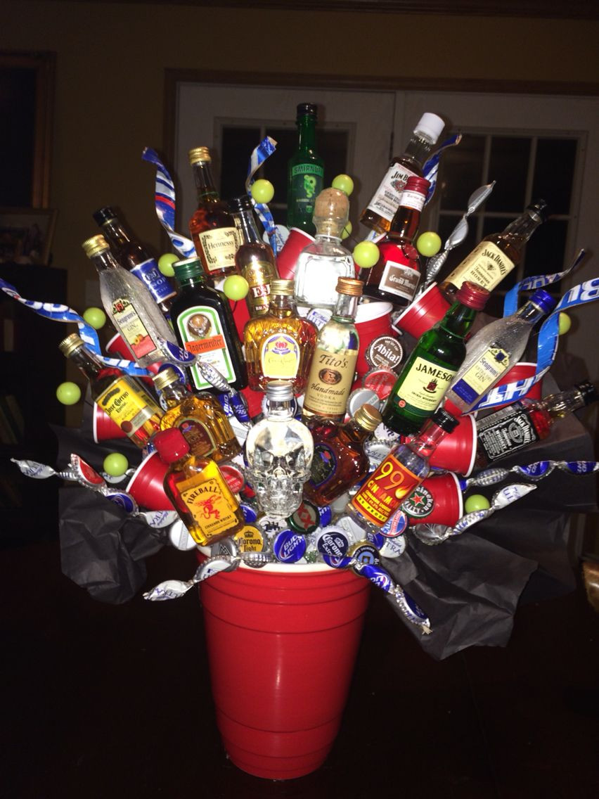 Alcohol Gift Basket Ideas
 21st birthday alcohol bouquet