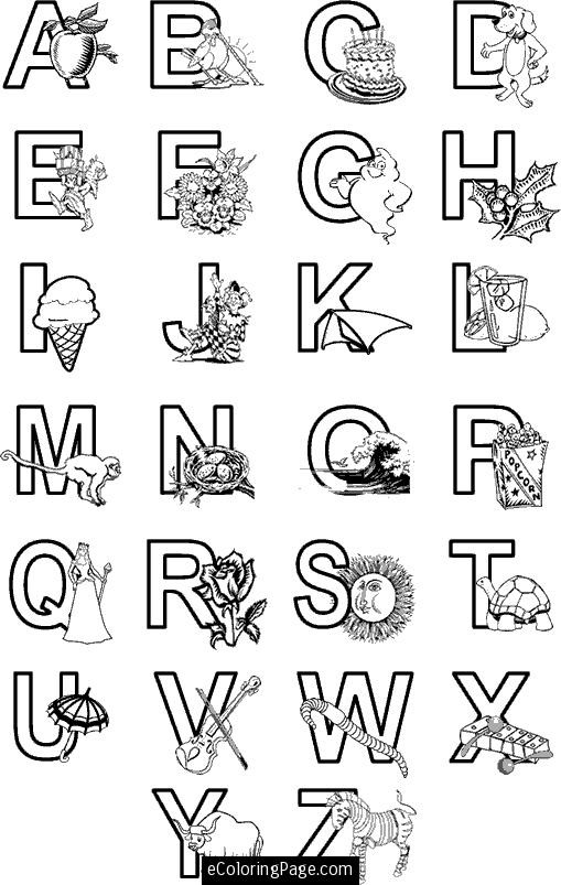 Alphabet Coloring Pages For Toddlers
 FUN & LEARN Free worksheets for kid ภาพระบายสี ABC A Z