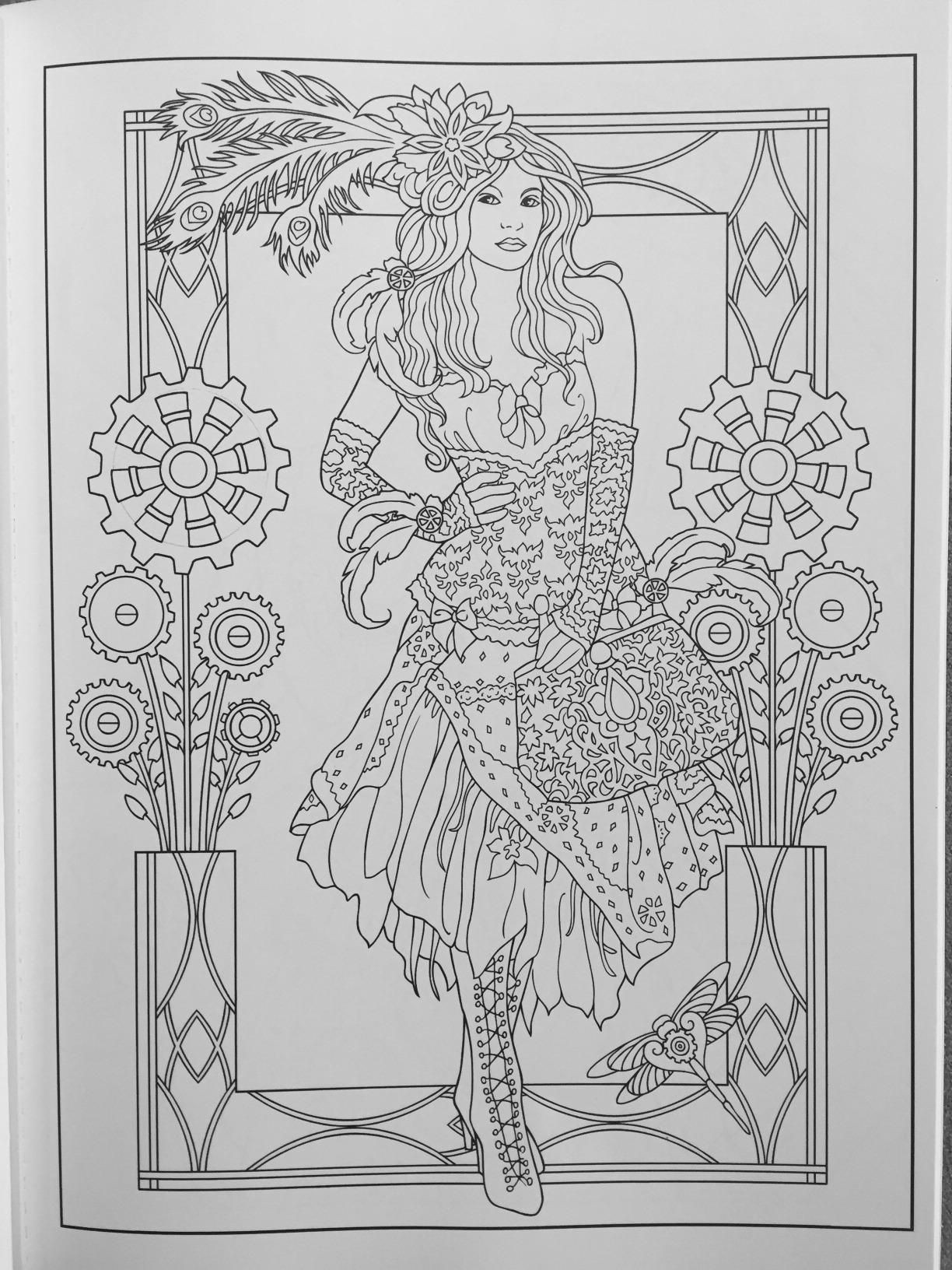 Amazon Coloring Books Adults
 Creative Haven Steampunk Fashions Coloring Book Adult