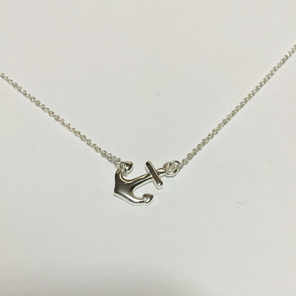Anchor Necklace Womens
 Sterling Silver Anchor Pendant Necklace for Women 16 1