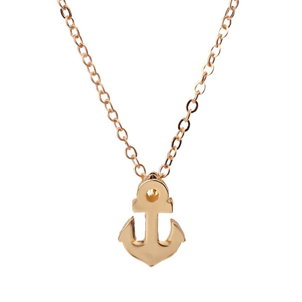 Anchor Necklace Womens
 Simple New Trendy Mini Charms Anchor Pendant&Necklace For