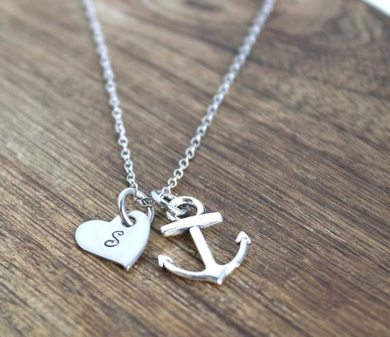 Anchor Necklace Womens
 Anchor Necklace Anchor Jewelry Nautical by sierrametaldesign