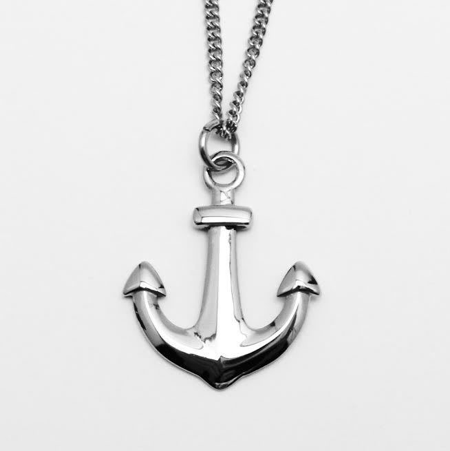 Anchor Necklace Womens
 Women s Small Stainless Steel Anchor Pendant Necklace