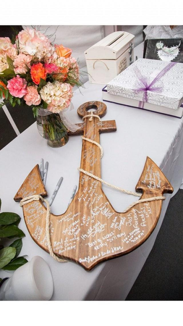 Anchor Themed Wedding
 24" GUEST Book Alternative Nautical Wedding Guestbook