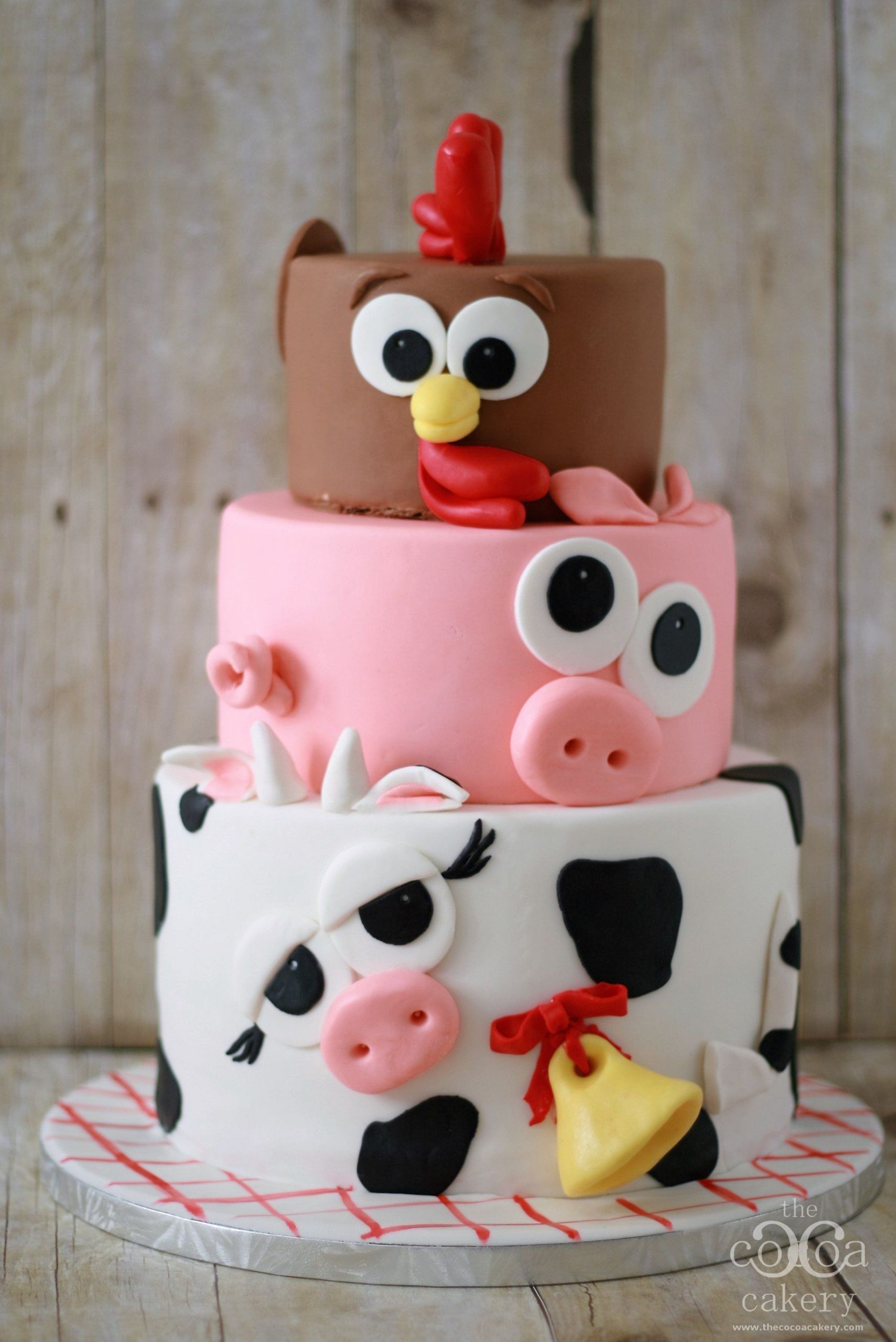 Animal Birthday Cakes
 Chickens Pigs and Cows oh my Check out this farm