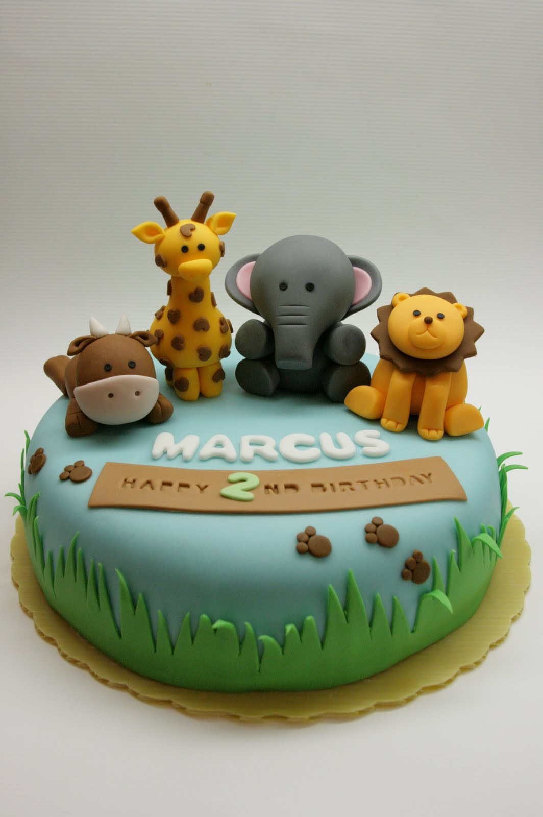 Animal Birthday Cakes
 Beautiful Kitchen Safari Animal Cake for Marcus s 2nd
