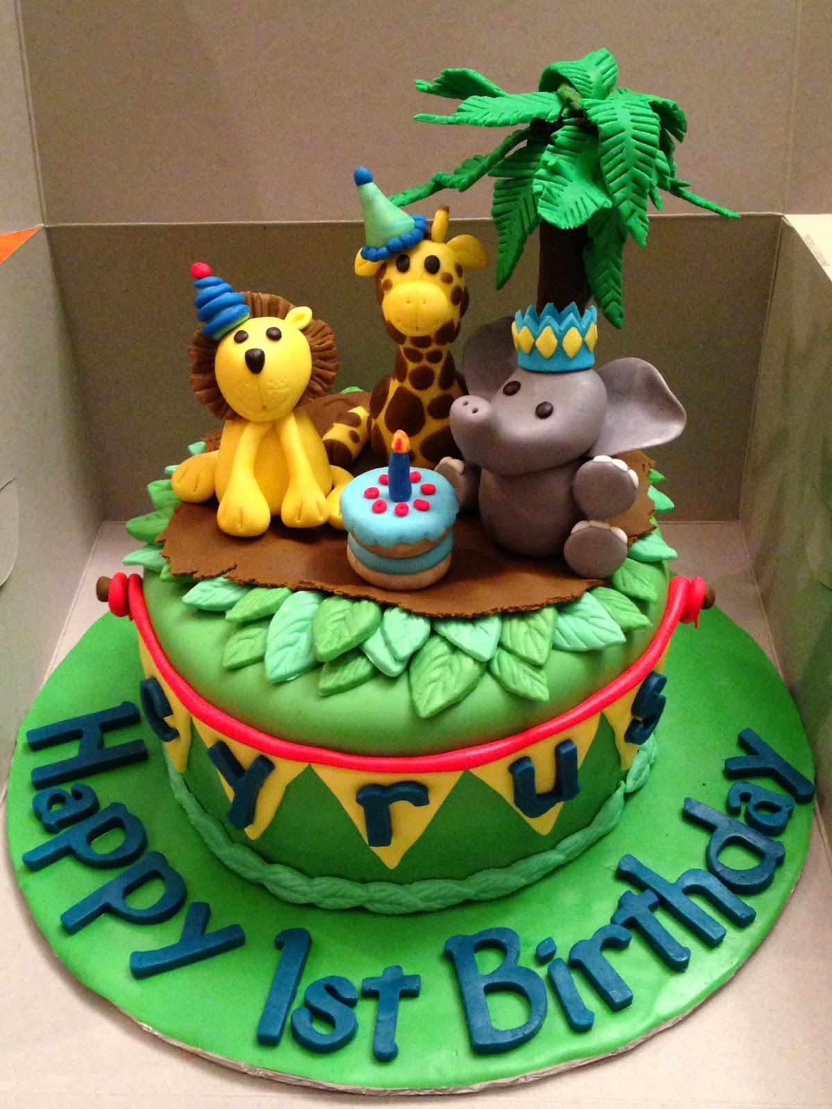 Animal Birthday Cakes
 Joyce Gourmet Baby Animals for Cyrus First Birthday Cake
