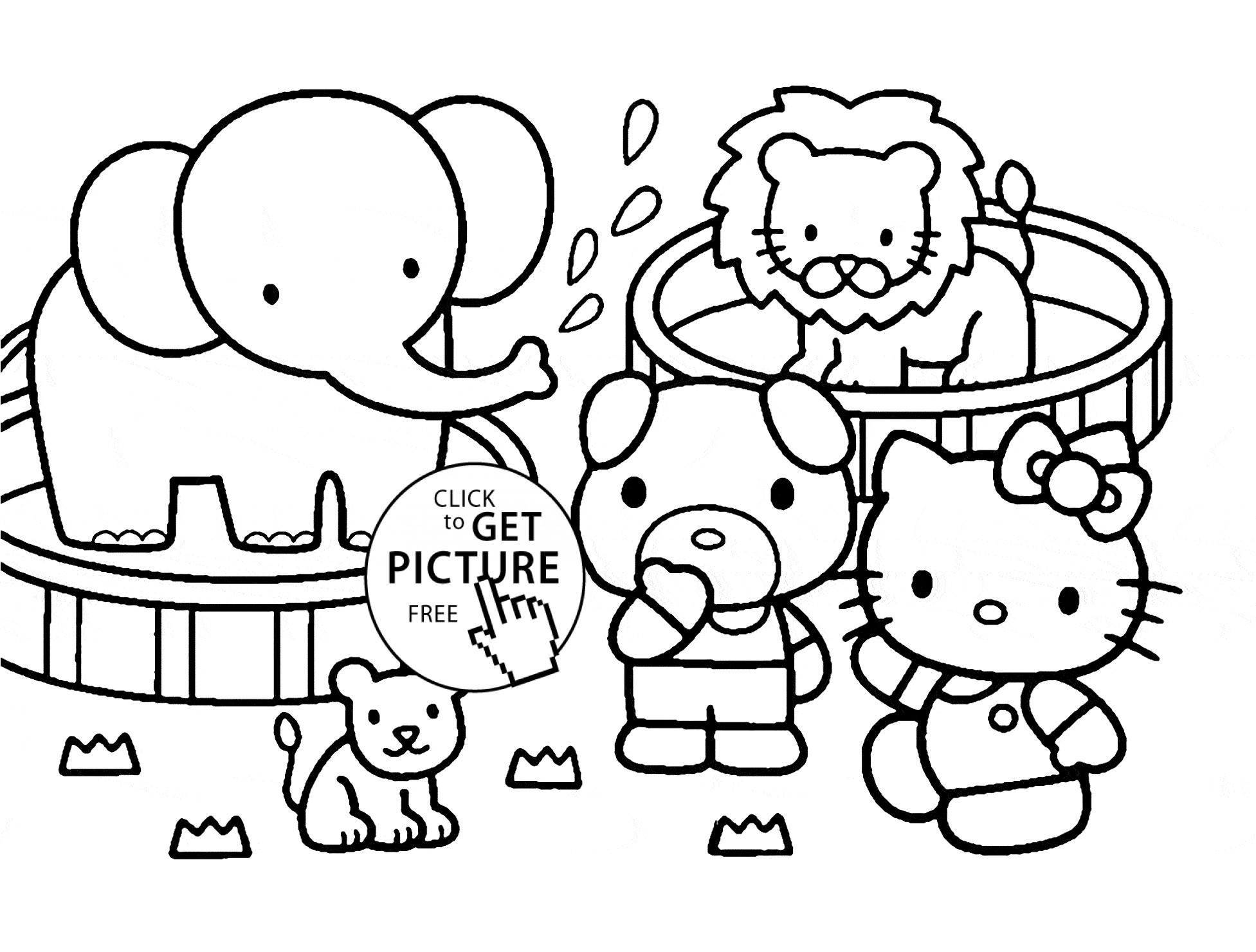 Animal Coloring Pages For Toddlers
 Cute Zoo Animal Coloring Pages Coloring Home