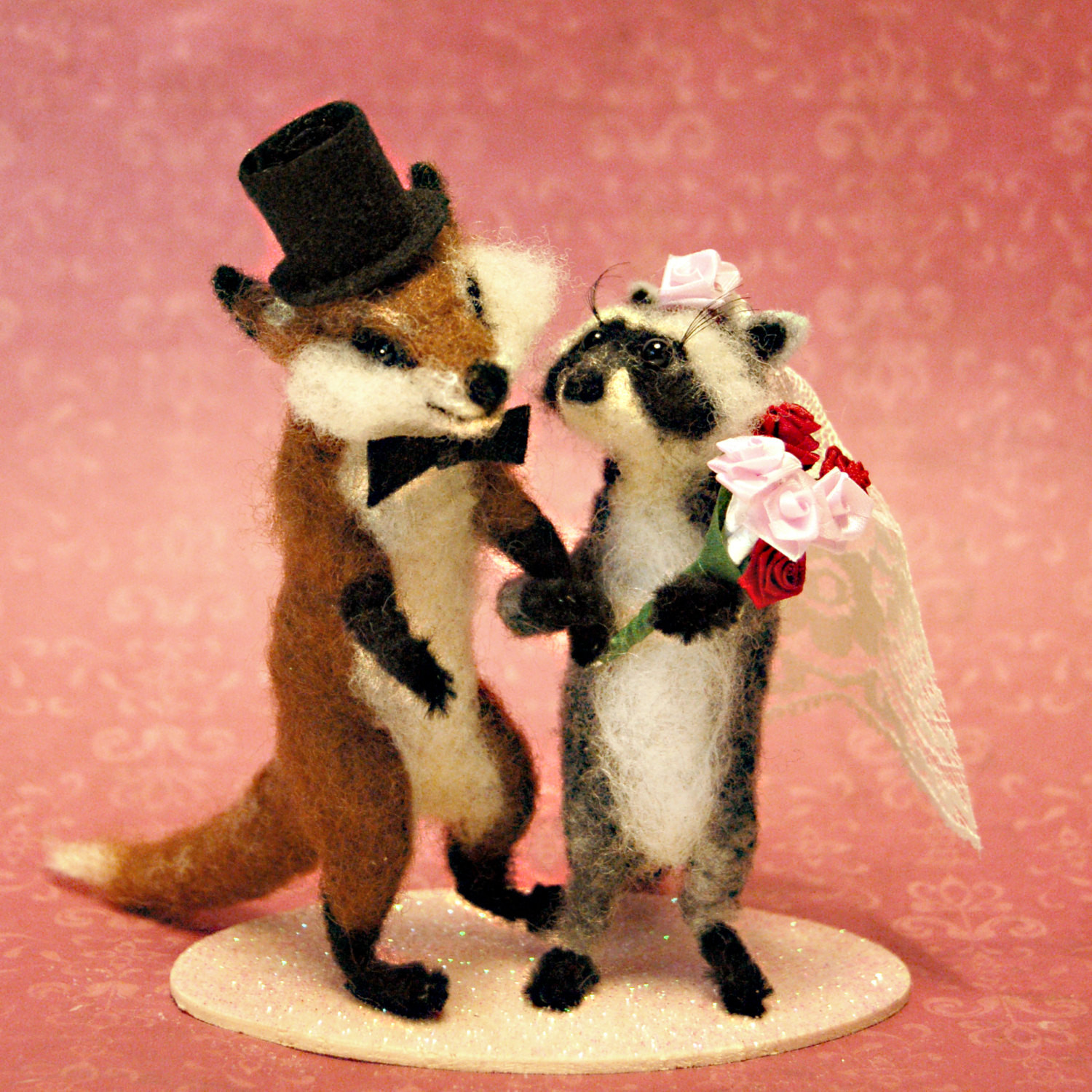 Animal Wedding Cake Toppers
 Custom Felted Animal Wedding Cake Toppers