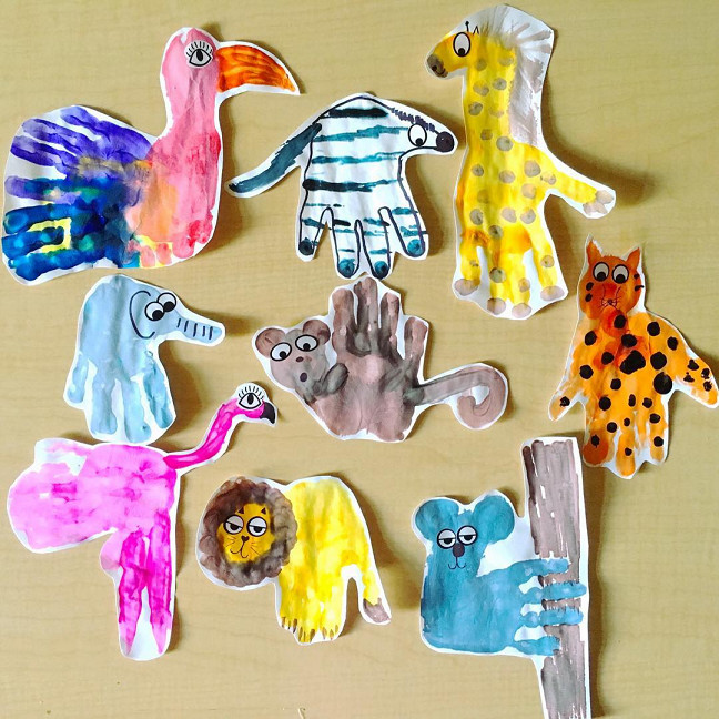 Animals Crafts For Kids
 Fun Zoo Animal Handprint Crafts for Kids Crafty Morning