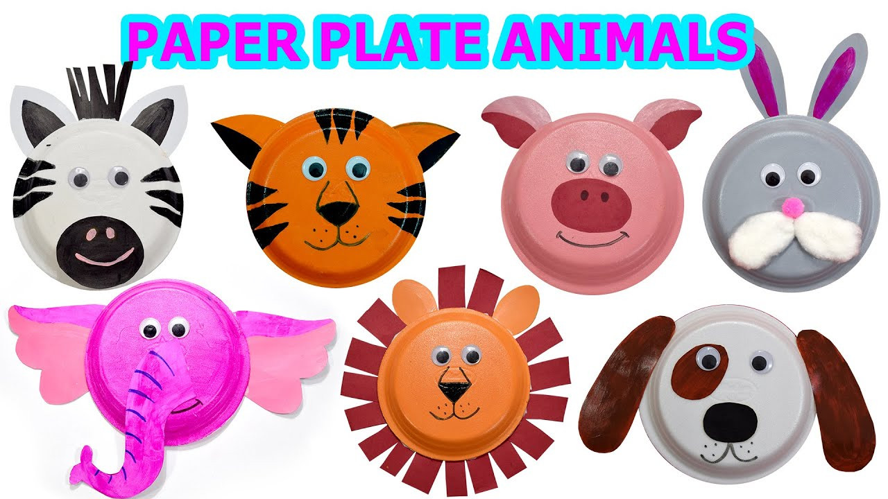 Animals Crafts For Kids
 How to create Cute Animals using Paper Plates Craft
