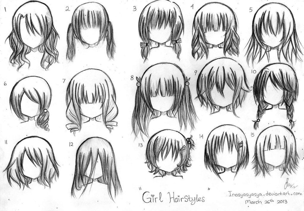 Anime Girl Hairstyles Short
 Pin on Drawing