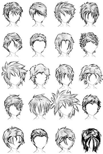 Anime Guy Hairstyles Drawing
 Pin by Andria Ferguson on sketch tips