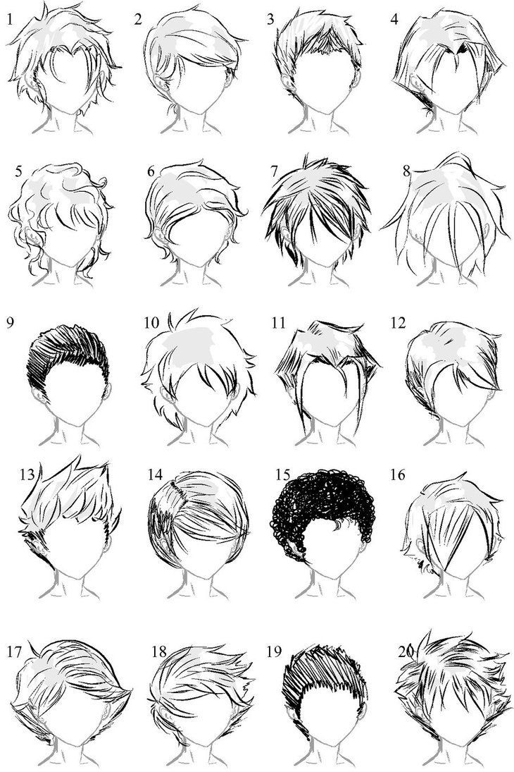 Anime Guy Hairstyles Drawing
 Anime male hair Drawing reference 3 Pinterest