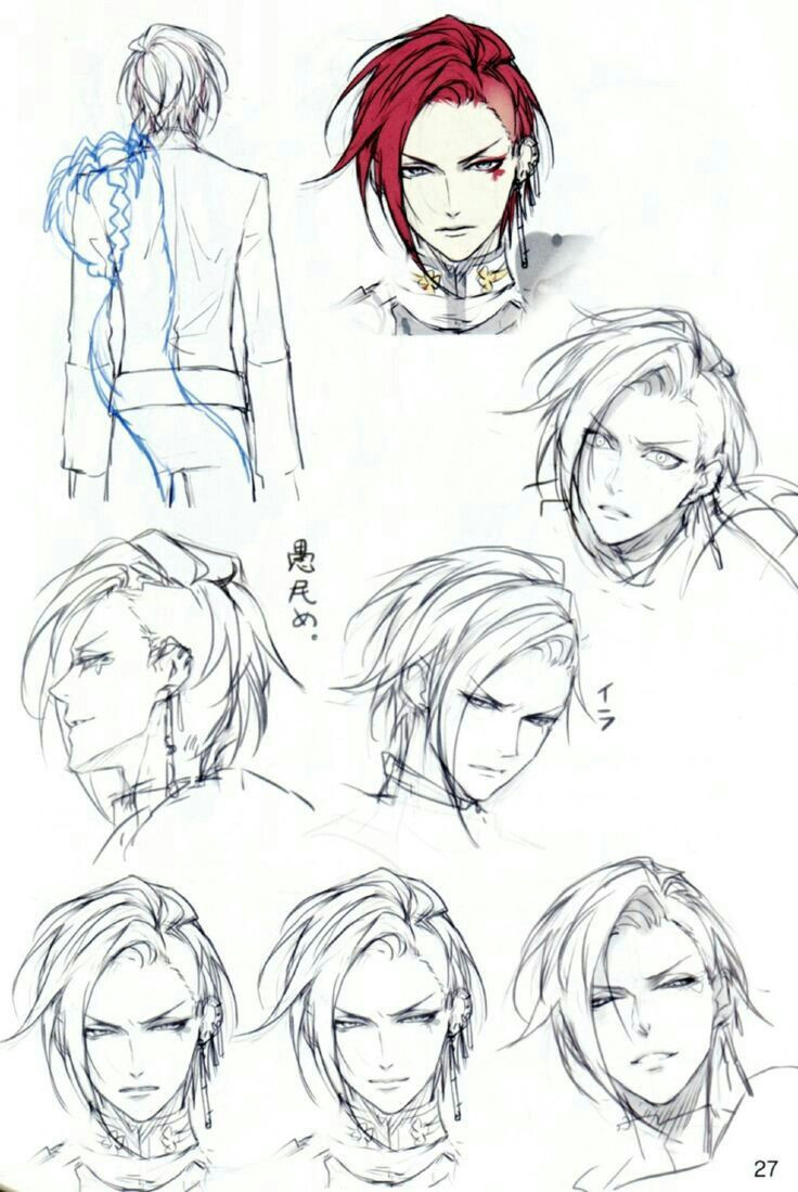 Anime Guy Hairstyles Drawing
 Pin by Alexia Rodriguez on drawing practice reference in