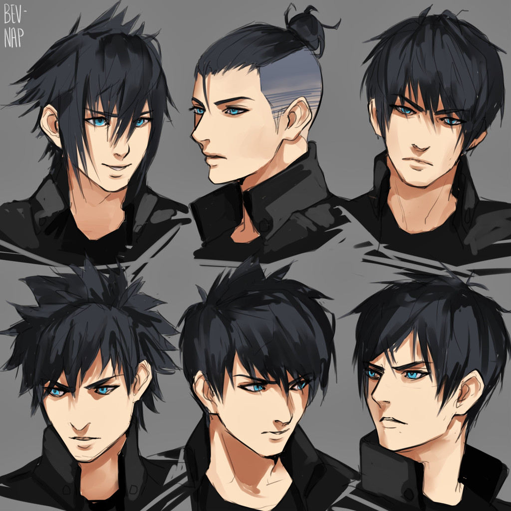 Anime Guy Hairstyles
 Noct Hairstyles by Bev Nap on DeviantArt