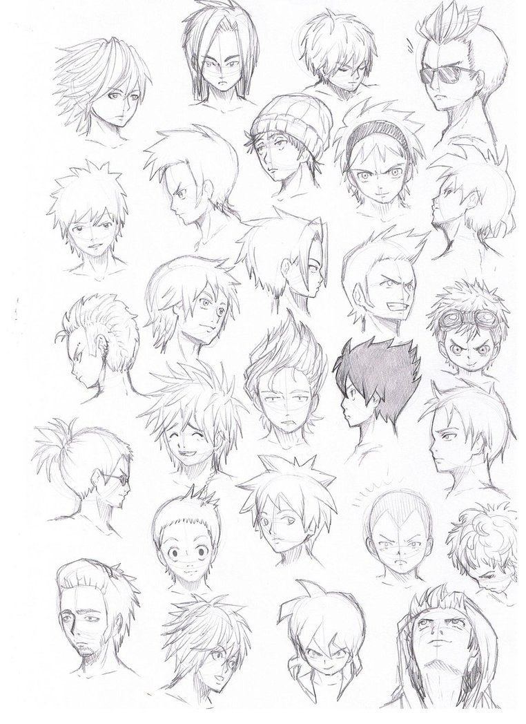 Anime Haircuts Male
 various hairstyles male by Komodo92Tenbinza on DeviantArt