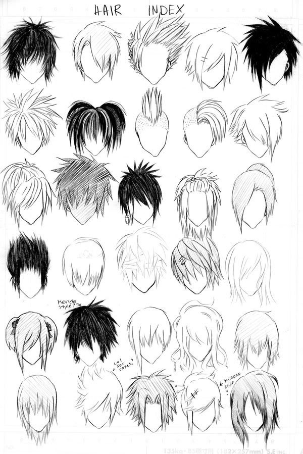 Anime Hairstyle Male
 manga drawing a character