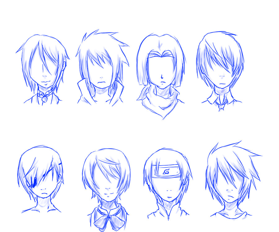 Anime Hairstyle Male
 Anime Drawing Easily Step By Step on We Heart It