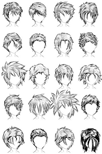 Anime Hairstyles Boy
 20 Male Hairstyles by LazyCatSleepsDaily on DeviantArt