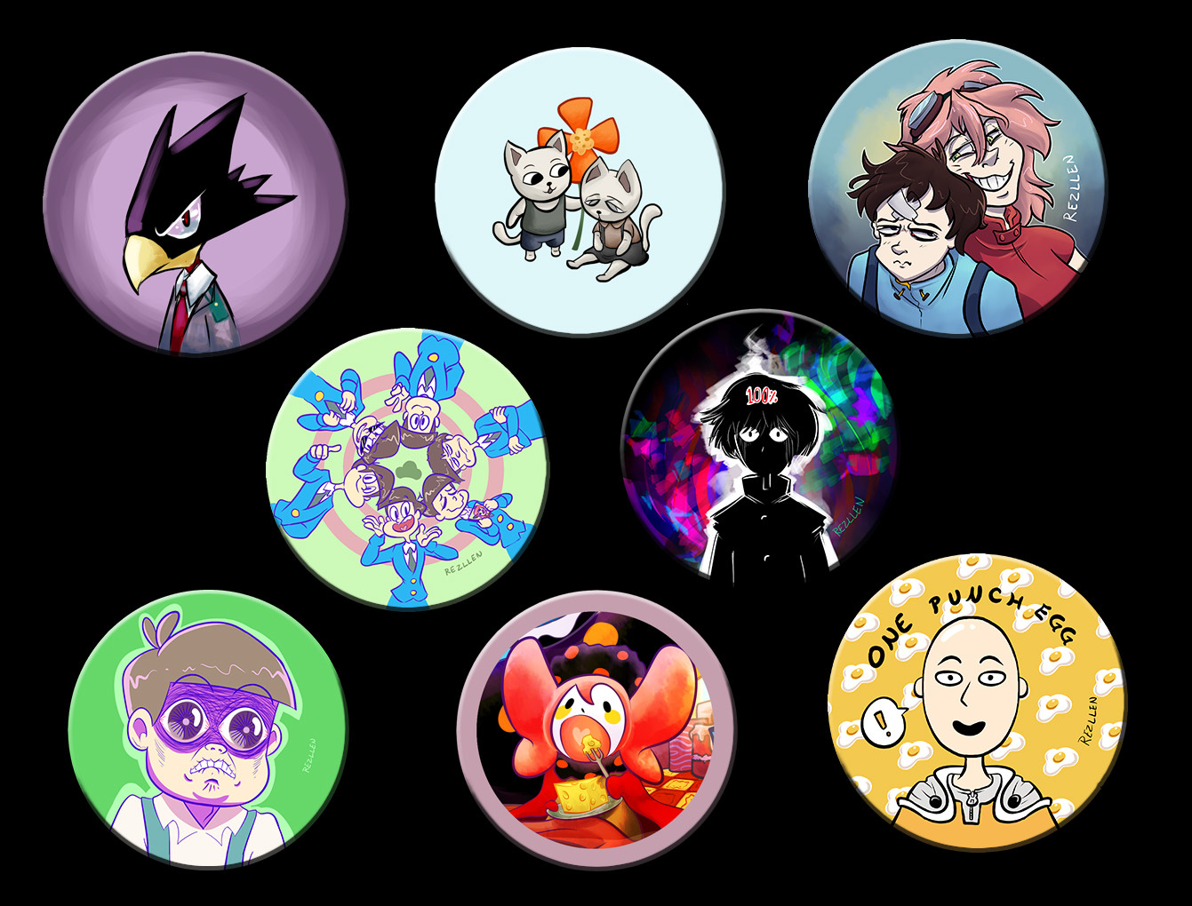 anime pins changing color