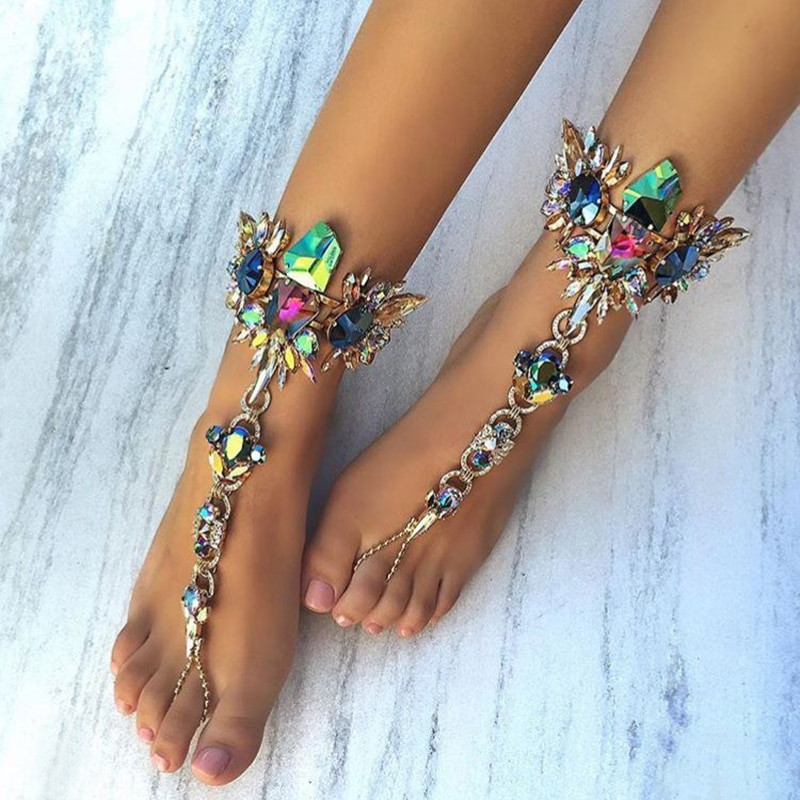 Anklet Bracelet
 Vedawas Fashion Jewelry Hot Multicolor Crystal Rhinestone