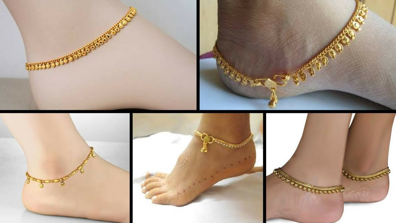 Anklet Gold
 1 gram gold anklet designs for women