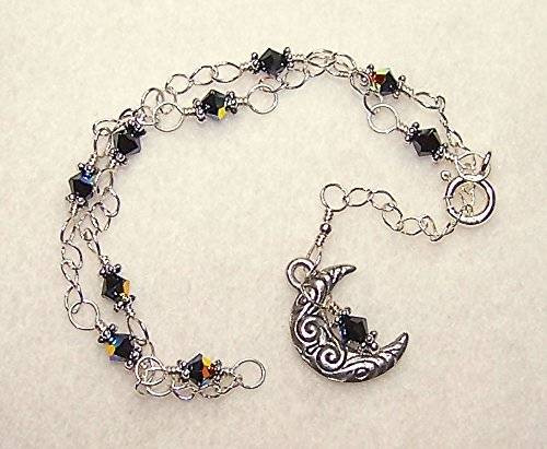 Anklet Moon
 Amazon Crescent Moon Anklet Black Crystal Ankle