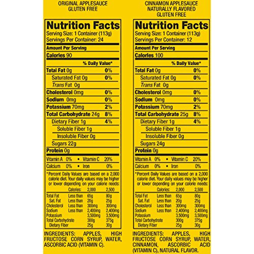 Applesauce Nutrition Facts
 Mott S Apple Juice Nutrition Label – Besto Blog