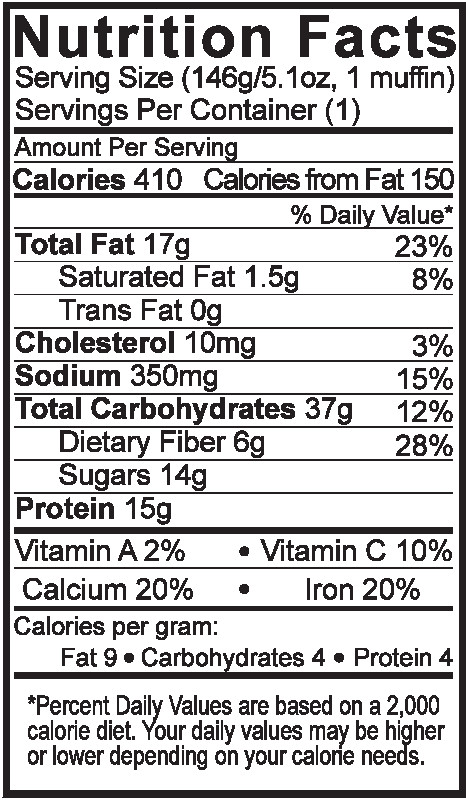 Applesauce Nutrition Facts
 marismuffins NUTRITION INFORMATION