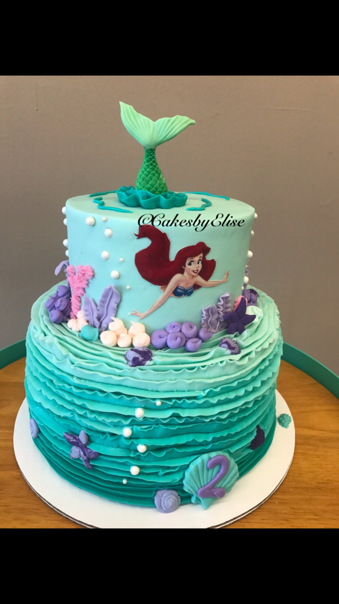 Ariel Birthday Cake
 Little mermaid cake Little mermaid swimming cake