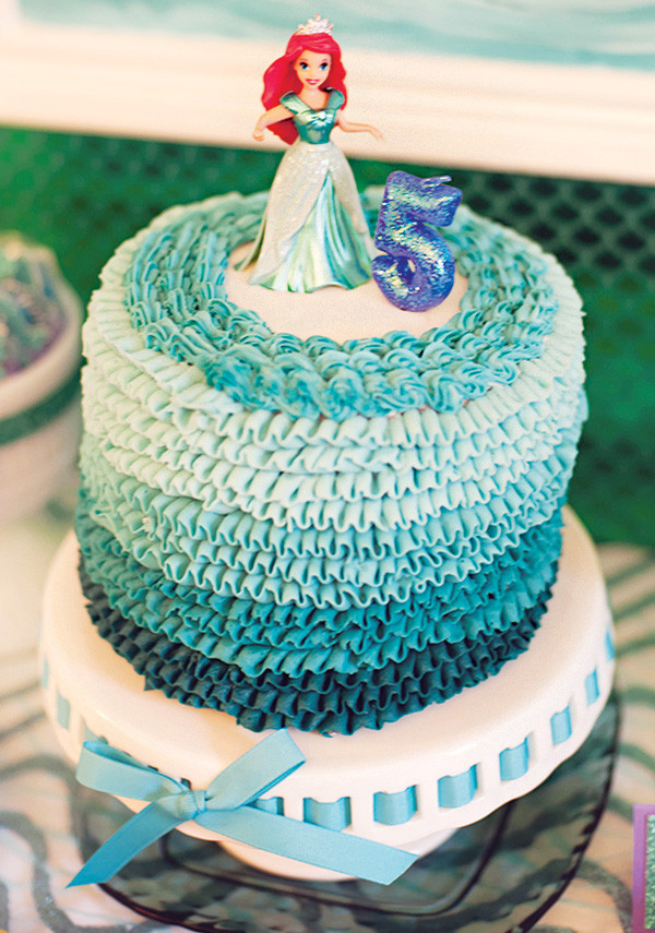 Ariel Birthday Cake
 DIYed Ariel Themed Little Mermaid Birthday Party