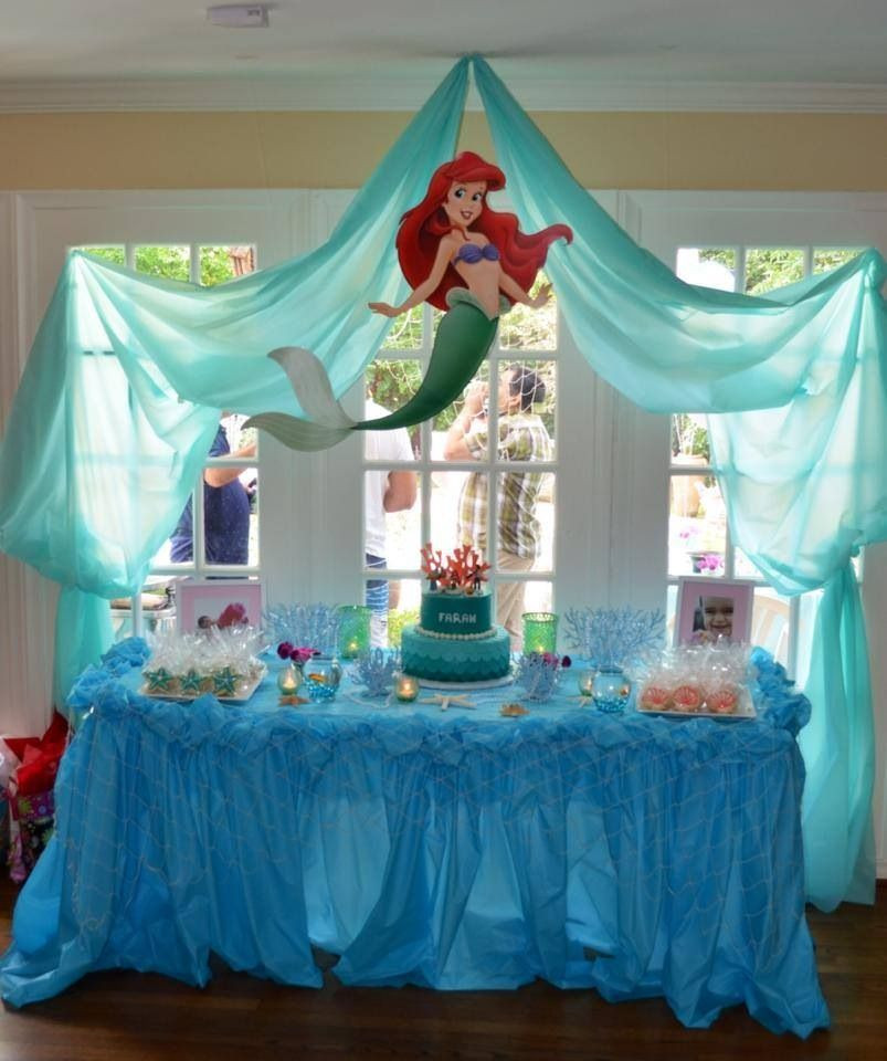 Ariel Little Mermaid Party Ideas
 Ariel birthday display Party