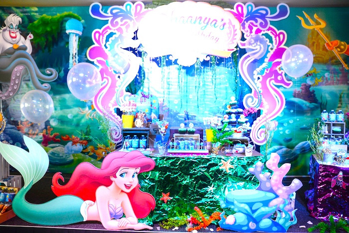 Ariel The Little Mermaid Party Ideas
 Kara s Party Ideas Ariel the Little Mermaid Birthday Party
