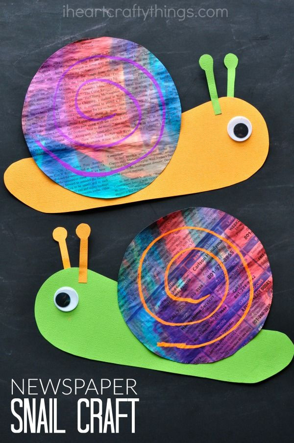 Art N Crafts For Toddlers
 Colorful Newspaper Snail Craft