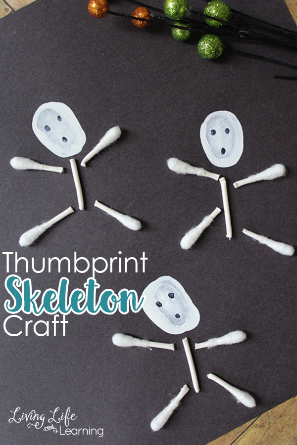 Art N Crafts For Toddlers
 Thumbprint Skeleton Craft