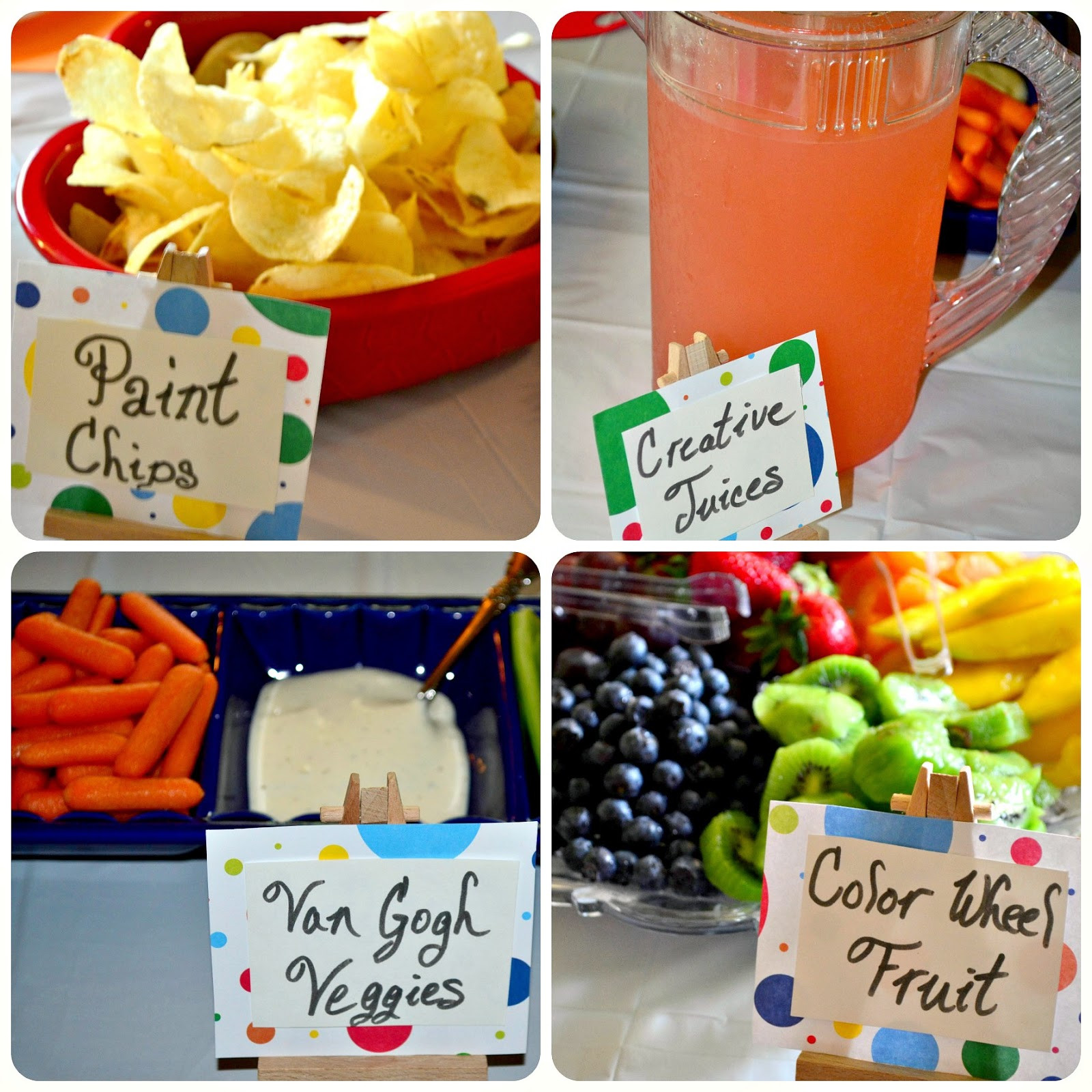 Art Party Food Ideas
 a Latte with Ott A Paint Party Food Centerpiece & Games
