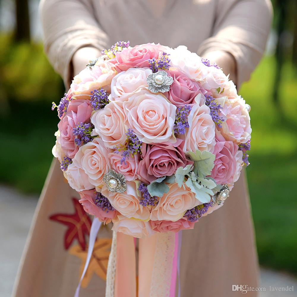 Artificial Wedding Flowers
 2019 Elegant Silk Wedding Bouquet Artificial Home Party